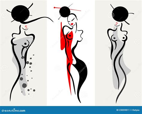 Silueta Hermosa De Las Mujeres Ilustraci N Del Vector Ilustraci N De