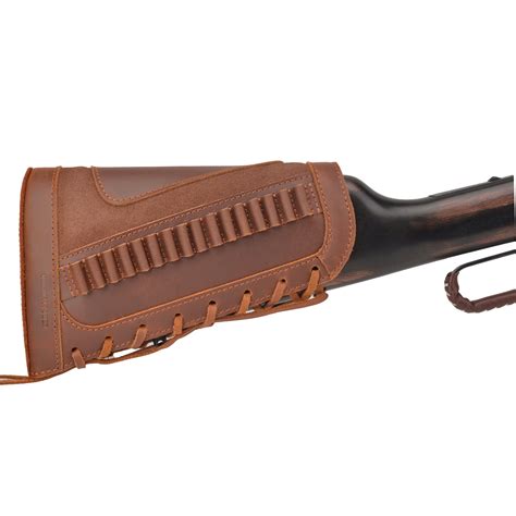 Waynes Dog Leather Rifle Buttstock Cover Shotgun Ammo Holder 308 45