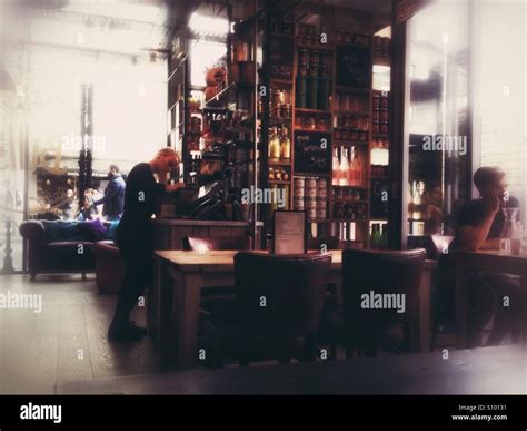 Inside a restaurant Stock Photo - Alamy