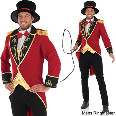 Circus Costume Monsieur Loyal Pour Hommes Femmes Déguisement Carnaval