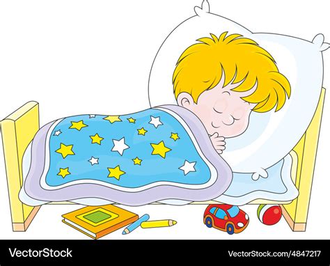 Boy Sleeping Royalty Free Vector Image Vectorstock