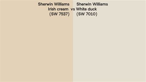 Sherwin Williams Irish Cream Vs White Duck Side By Side Comparison