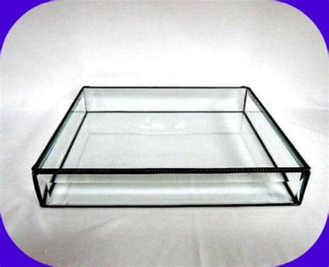 12 X 10 X 2 Tall Stained Glass Box Glass Display Case Glass Display Case Glass Display Box