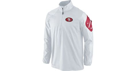 Nike Mens San Francisco 49ers Defender Hybrid Half Zip Jacket In White For Men Lyst