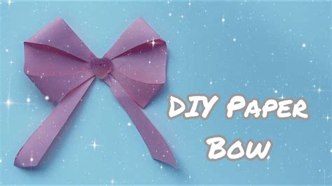 How To Make Bow With Paper Easy Paper Craft Diy Paper Bow Youtube