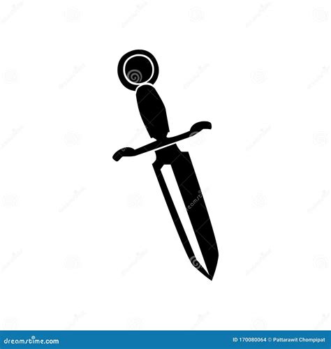 Black Dagger Symbol for Banner, General Design Print and Websites. Stock Vector - Illustration ...