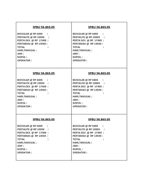 Nota Kontan Spbu 5686305 Pdf