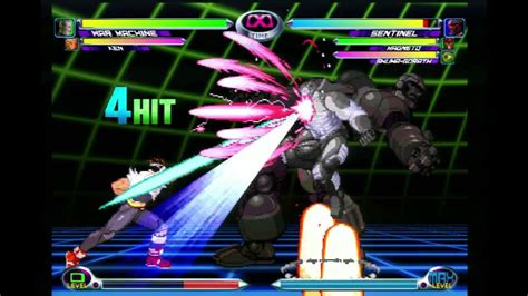 Sega Dreamcast Mvc2 Hayato T C G Assist War M Standing Combo On Sentinel Only Extended