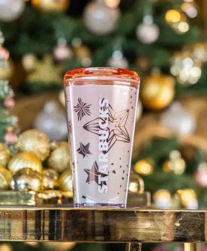 Termo Starbucks Vaso Tumbler Tapa Togo Navidad Estrellas Env O Gratis