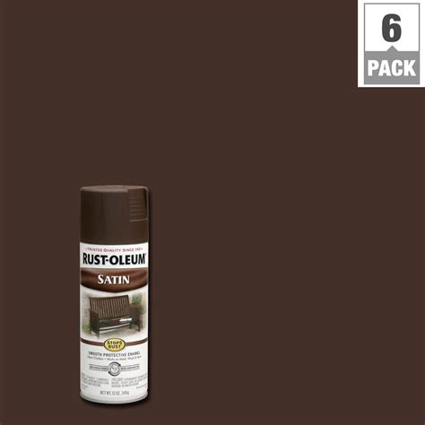 Rust Oleum Stops Rust 12 Oz Protective Enamel Satin Dark Brown Spray