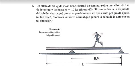 Un Atleta De Kg De Masa Tiene Libertad De Caminar Sobre Un Tabl N De