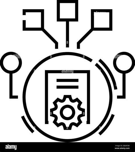 Settings Spread Line Icon Concept Sign Outline Vector Illustration Linear Symbol Stock Vector