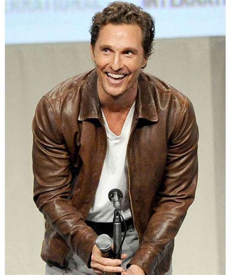 Matthew Mcconaughey Interstellar Brown Leather Jacket