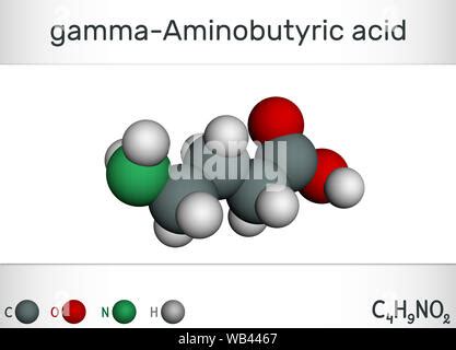 Chemical Structure Of Gamma Aminobutyric Acid GABA Chief Stock Photo