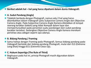 Materi Dasar Videografi Pptx