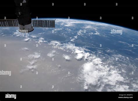 A Saharan Dust Cloud Blowing Over The Atlantic Ocean And Nearing The