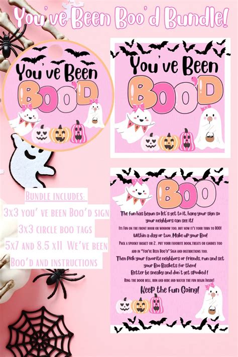 Youve Been Bood Printable Halloween Bundle Weve Been Booed Trick Or Treat Instant Download Etsy