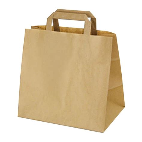 Bolsa De Papel Kraft Mediana Bolsa Delivery Con Asas Papel Kraft