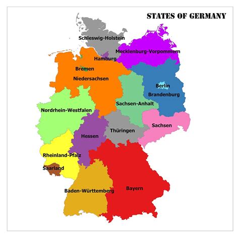 German States And Capitals Map