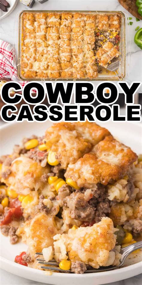 Cowboy Casserole Recipe Cowboy Tater Tot Casserole Midgetmomma