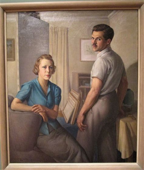 Charles Reeza — The Artist and His Wife, 1938, by Elmer Novotny