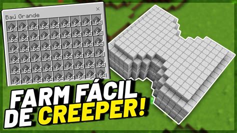 FARM de CREEPER MUITO FÁCIL no MINECRAFT BEDROCK 1 19 TUTORIAL YouTube