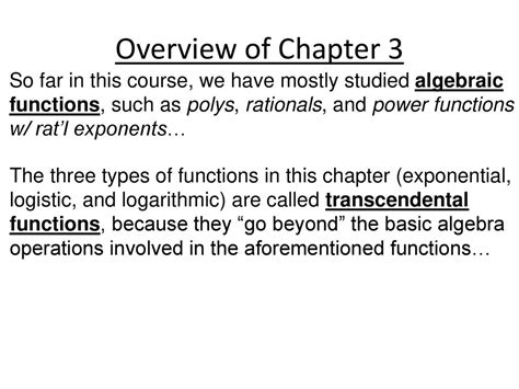 Chapter Exponential Logistic And Logarithmic Functions Ppt