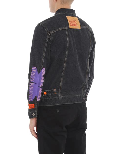 Denim Jacket Heron Preston Washed Denim Jacket Hmye S