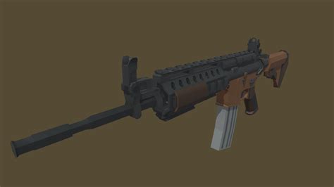 Low Poly M4a4 Download Free 3d Model By Lowpolycount Endangeredoxx