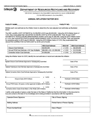 Fillable Online Post Closure Maintenance Cost Estimate Fax Email Print