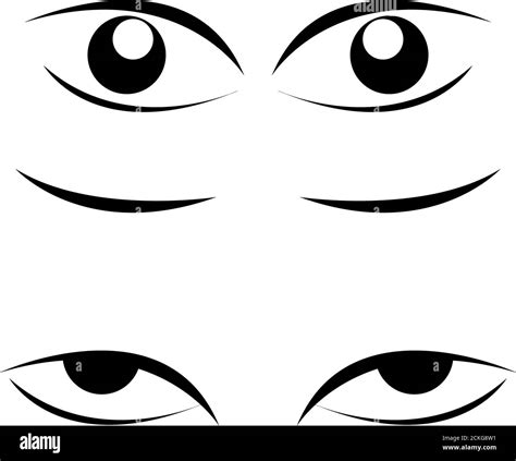 Eye For Cartoon Animation White Background Eyes Icon Designopen And