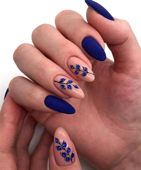 Stunning Matte Blue Nails Acrylic Design For Short Nail Page Of