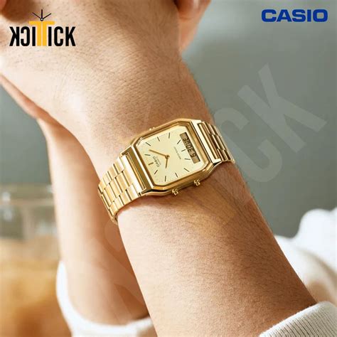 Original Casio Aq Ga Bmq Gold Stainless Steel Vintage Analog