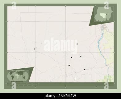 Kurdufan del Norte estado de Sudán Abrir Street Map Ubicaciones y