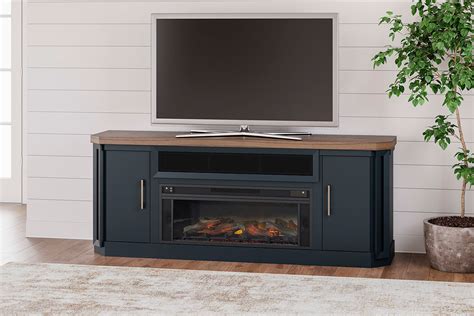 Landocken Extra Large TV Stand W/ Fireplace Signature Design ...