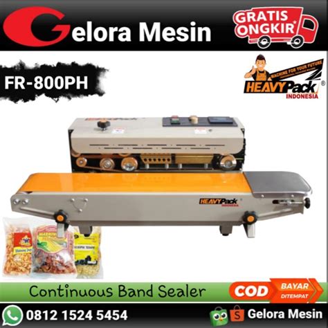 Jual Continuous Band Sealer Mesin Segel Plastik FR 800PH HEAVYPACK