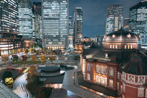 東京駅丸の内駅舎を見下ろす夜景の無料の写真素材 Id83370｜フリー素材 ぱくたそ