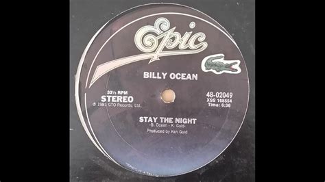 Billy Ocean Nights Feel Like Gettin Down B Side Youtube