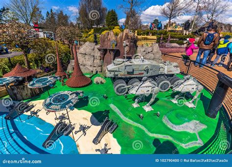 Bilund, Denmark - April 30, 2017: Star Wars Miniatures in Legoland ...