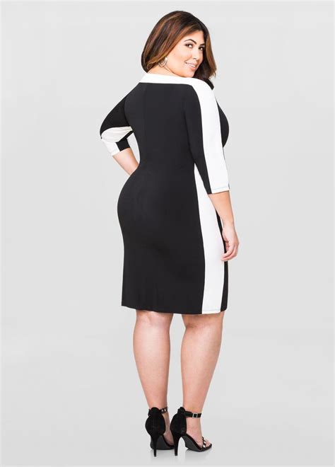 Colorblock Bodycon Dress Plus Size Dresses Ashley Stewart 010 9b880