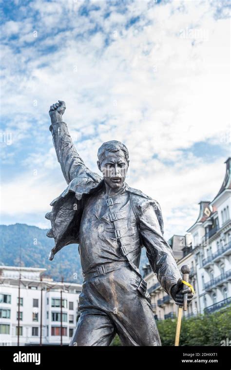 Freddie mercury statue montreux switzerland hi-res stock photography ...