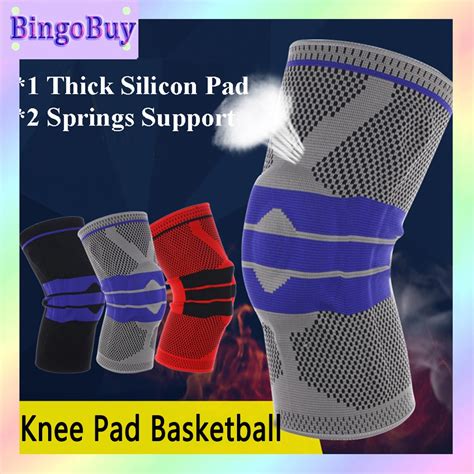 1PCS Sports Knee Pads Silicone Spring Knee Pads Elastic Knee Pads