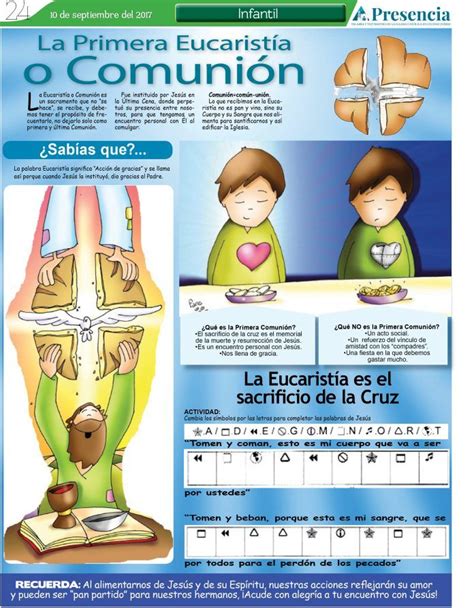 La Primera Eucaristia O Comunión Presencia Digital Temas De Catequesis Enseñanza Religiosa