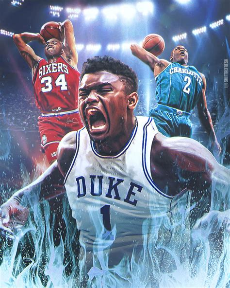 Zion Williamson Duke Wallpaper / Poster by skythlee on DeviantArt