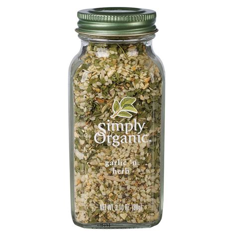 Simply Organic Garlic N Herb 310 Oz Simply Organic Simply Organic Organic Seasoning