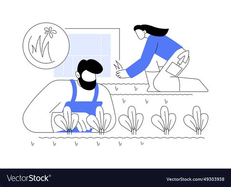 Planting cover crops isolated cartoon Royalty Free Vector