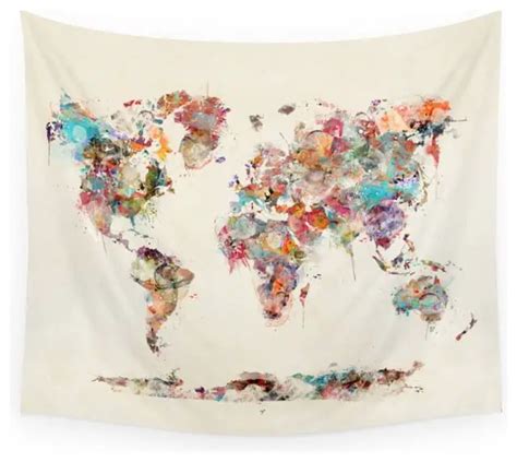 15 Stunning World Map Tapestry Ideas for Your Wanderlust