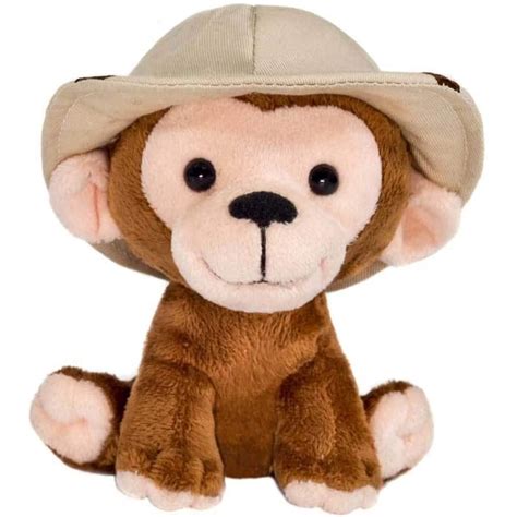 Fiesta Toy Stuffed Animal Safari Friends Toy With Canvas Hat Accessory