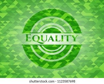 Equality Realistic Green Mosaic Emblem Stock Vector Royalty Free