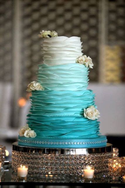 23 Elegant Tiffany Blue Wedding Cake Ideas - Weddingomania